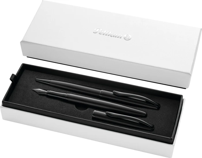 Pelikan Füller und Kugelschreiber Jazz Noble Elegance, carbon schwarz, 2 Stück