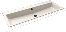 Kaldewei Puro Einbau-Doppelwaschtisch 120x46cm, Perl-Effekt, pergamon