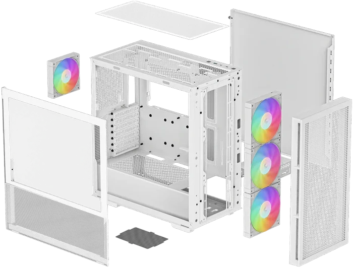 DeepCool CH560 WH, weiß, Glasfenster