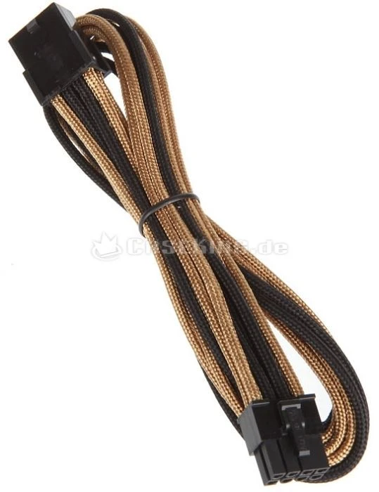 BitFenix Alchemy 8-Pin PCIe Verlängerung 45cm, sleeved gold/schwarz