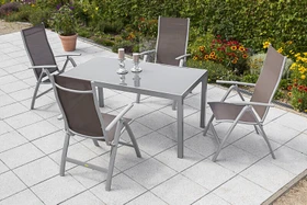 Merxx Carrara Gartenmöbel-Set taupe, 5-tlg.