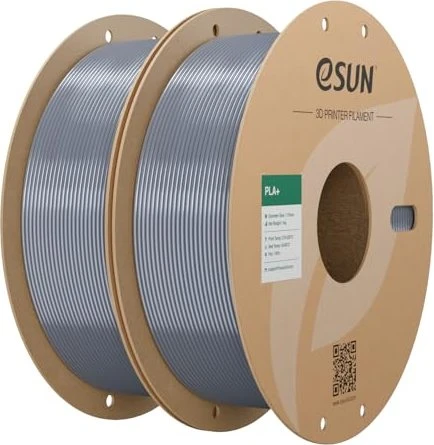 eSUN PLA+, silber, Spule, 1.75mm, 1.00kg
