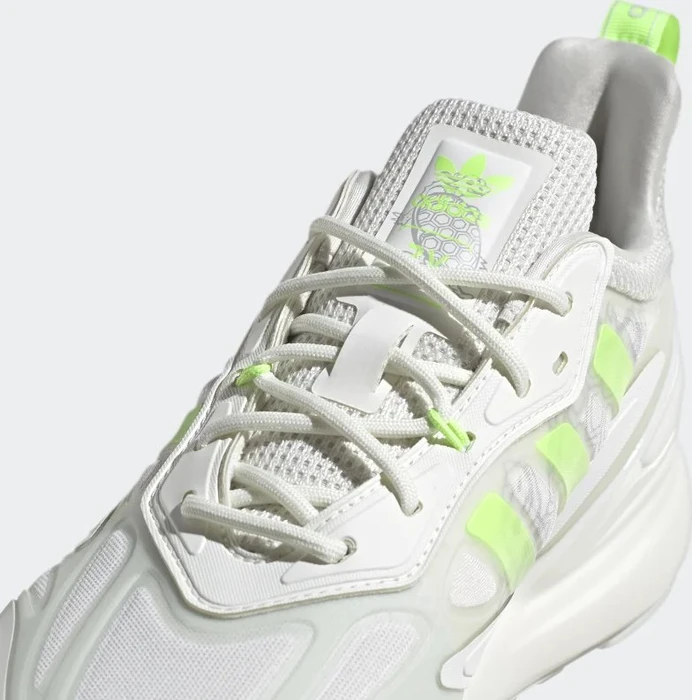 adidas ZX 2K Boost 2.0 white tint/signal green/grey two (Herren)