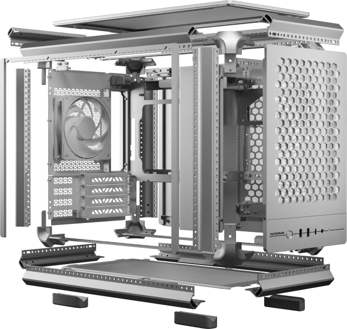 Cooler Master MasterFrame 400 Mesh, silber, Glasfenster