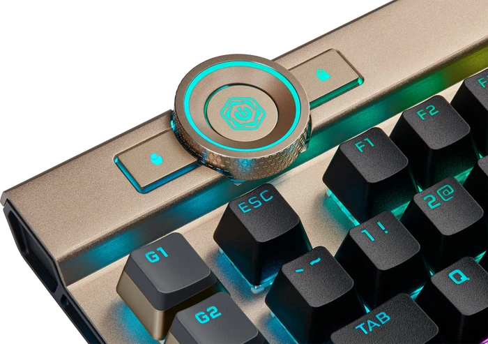 Corsair Gaming K100 RGB Midnight Gold, Corsair OPX, USB, US
