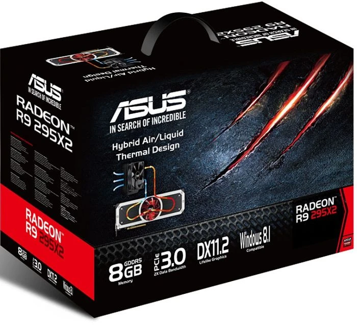 ASUS Radeon R9 295X2, Radeon R9 295X2, 2x 4GB GDDR5, DVI, 4x mDP
