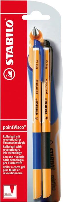 STABILO pointVisco Tintenroller (Mine) sortiert, 2er-Set, Blister