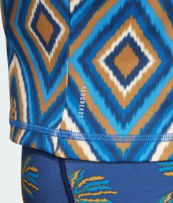 adidas x FARM Rio Trainingstop Crop-Top night indigo/dark marine/cream white (Damen)