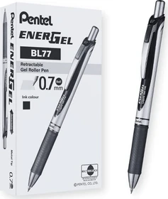 Pentel EnerGel XM BL77 Gelroller schwarz/silber, 12er-Pack