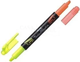 Pentel TwinChecker SLW8 orange/neongelb