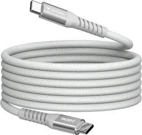 Verbatim Sync & Charge Magnetisches USB-C Kabel, USB 2.0, 480Mb/s, 100W PD 3.0/QC 3.0, USB-C Stecker auf USB-C Stecker, grau, 1.2m (31854)