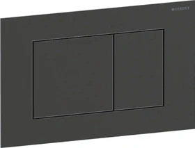 Geberit Sigma40 Betätigungsplatte eckig, 2-Mengen-Spülung, schwarzchrom gebürstet, easy-to-clean-beschichtet