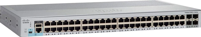Cisco Catalyst 2960-L-SM LAN Lite Rackmount Gigabit Smart Switch, 48x RJ-45, 4x SFP
