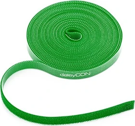 deleyCON Klett-Kabelbinder, 10mm, 5m, grün