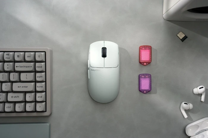 Keychron G6 HE 8K UltraLight Wireless Mouse, weiß, USB/Bluetooth