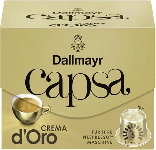 Dallmayr capsa Lungo Crema d'Oro Kaffeekapseln, 10 Stück