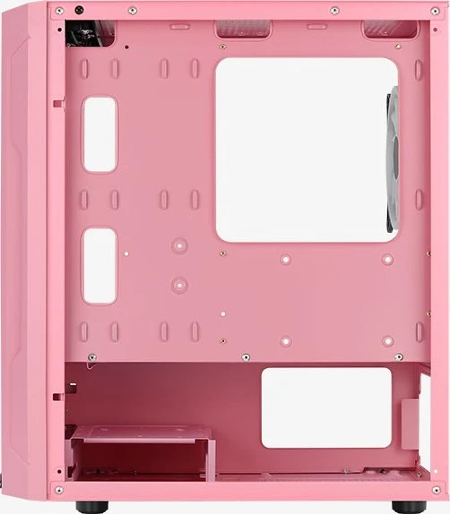 AeroCool Trinity Mini Pink, rosa, Lüfter LED RGB, Glasfenster