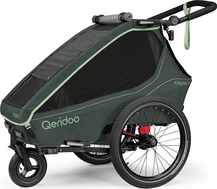 Qeridoo Kidgoo 1 Fahrradanhänger forest green (Modell 2026)