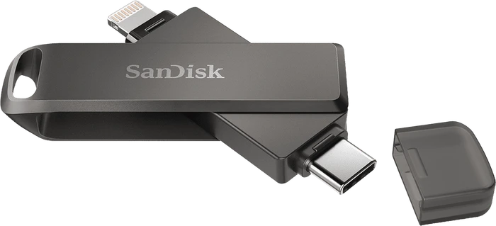 SanDisk iXpand Luxe 64GB, USB-C + Apple Lightning, USB 3.2 Gen 1×1, USB 2.0