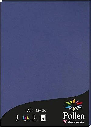 Clairefontaine Pollen Universalpapier nachtblau, A4, 120g/m², 50 Blatt