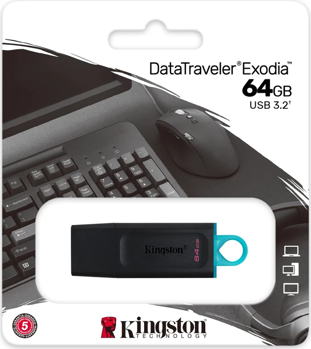 Kingston DataTraveler Exodia 64GB schwarz, USB-A, USB 3.2 Gen 1×1