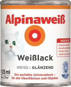 Alpina Farben Alpinaweiß Weißlack glänzend weiß, 125ml