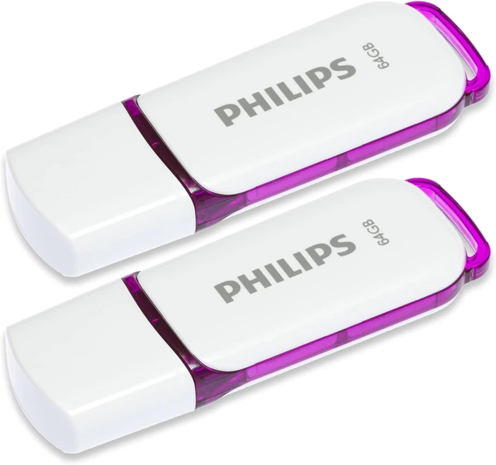 Philips Snow Edition 64GB Magic Purple, USB-A, USB 2.0, 2er-Pack