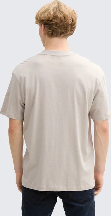 Tom Tailor Relaxed Fit aus Baumwolle T-Shirt kurzarm light dove grey (Herren)