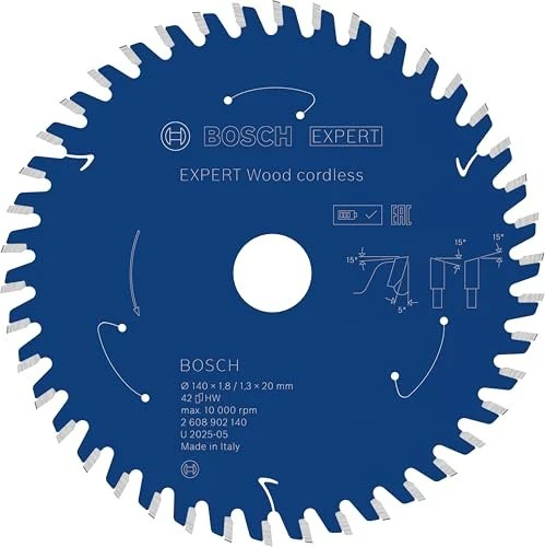 Bosch Professional Expert Wood Cordless Kreissägeblatt 42Z, 140x1.3x20mm, 1 Stück