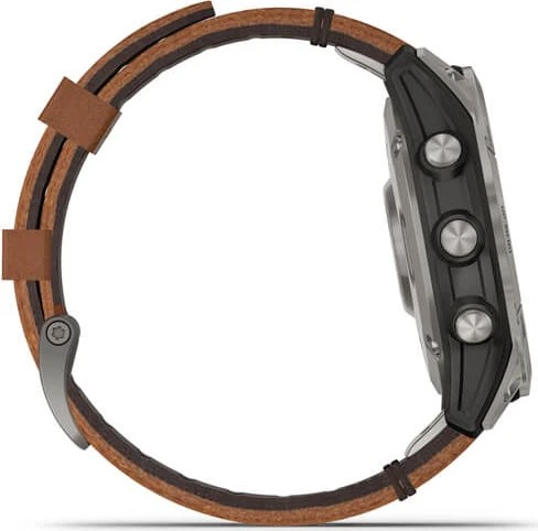 Garmin Fenix 7 Sapphire Solar titanium/chestnut leather