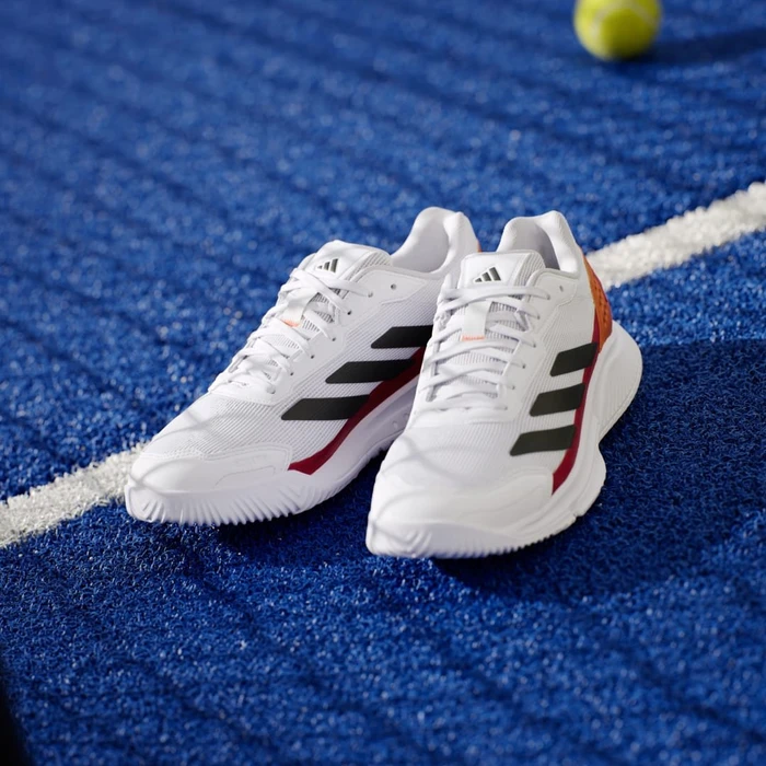 adidas Courtquick Padel cloud white/core black/lucid orange (Herren)