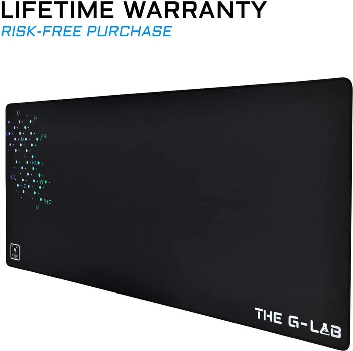 The G-Lab Pad Yttrium XXL Gaming Mauspad, schwarz/blau
