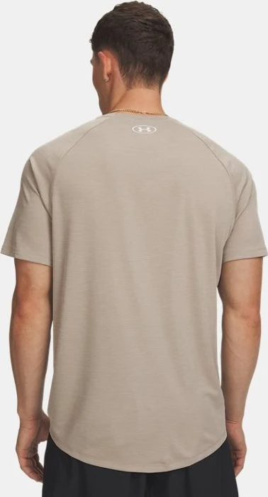Under Armour Tech Textured Funktionsshirt kurzarm timberwolf taupe/white (Herren)