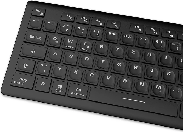Sharkoon OfficePal K30W Wireless Keyboard, schwarz, USB, DE
