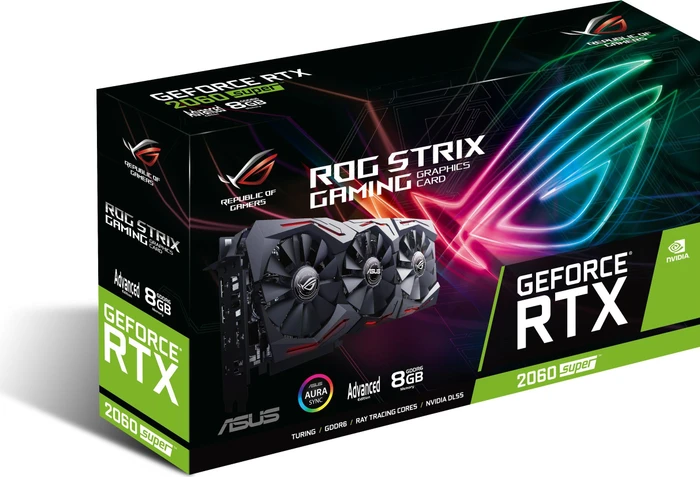ASUS ROG Strix GeForce RTX 2060 SUPER Advanced, ROG-STRIX-RTX2060S-A8G-GAMING, 8GB GDDR6, 2x HDMI, USB-C, 2x DP