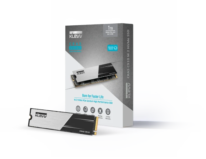 Klevv Cras C910 1TB, M.2 2280 / M-Key / PCIe 4.0 x4, Kühlkörper