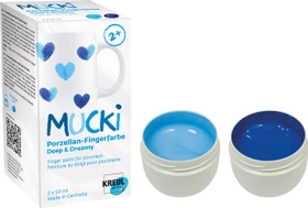 Kreul Mucki Porzellan-Fingerfarbe, himmelblau, 50ml, 2er-Set
