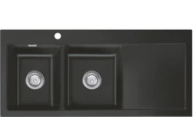systemceram Mera Double Einbau Becken links schiefer