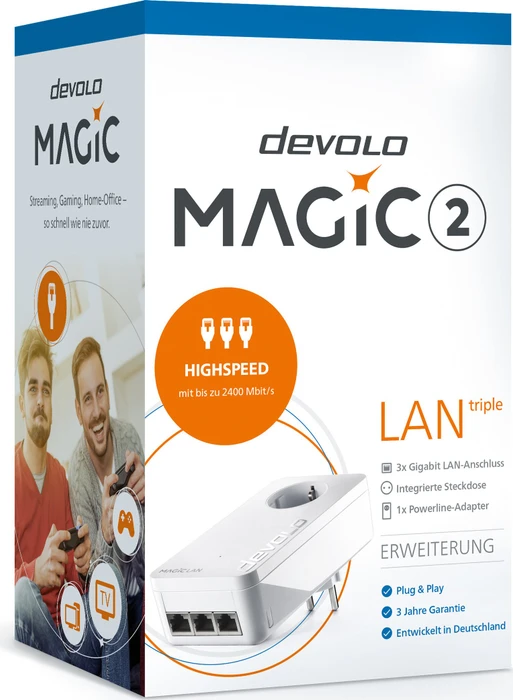 devolo Magic 2 LAN triple, G.hn, 3x RJ-45, FR-Version/Typ E