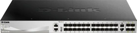 D-Link DGS-3130 Rackmount Gigabit Managed Switch, 24x SFP, 4x SFP+, 2x RJ-45 (DGS-3130-30S/SI)