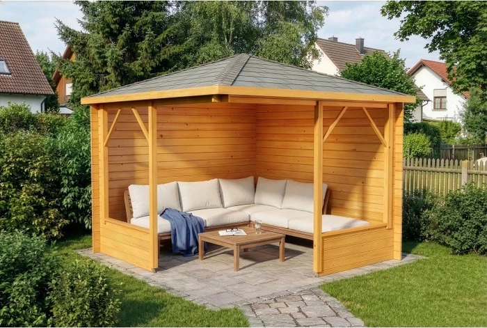 Alpholz Gartenhaus Maik-28 325x325cm natur (L1.1.00160.0)