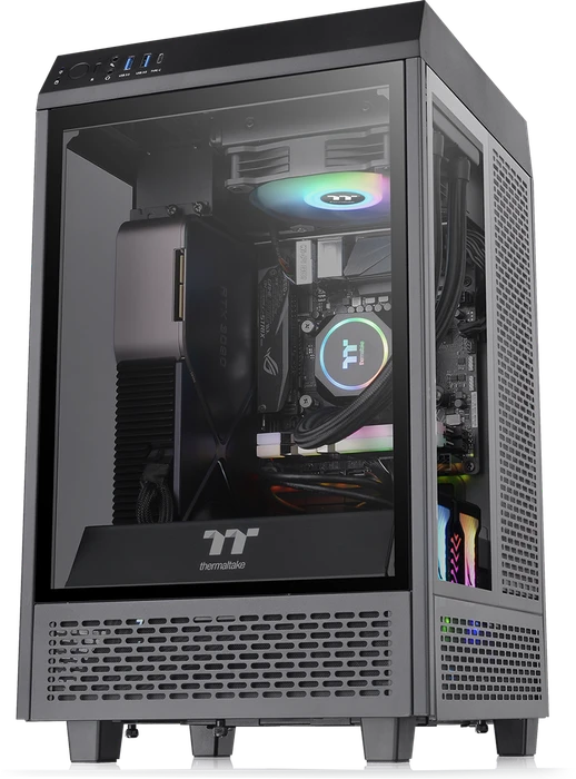Thermaltake The Tower 100, schwarz, Glasfenster, Mini-ITX