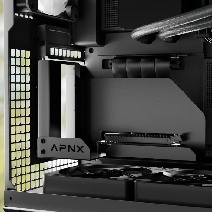 APNX Vertical GPU Holder Kit 2, für APNX V1, gewinkelt, PCIe 5.0, 145mm, schwarz