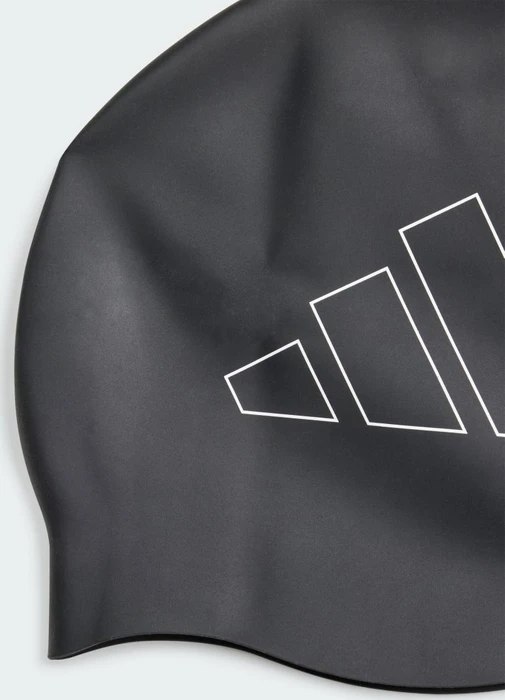 adidas Logo Badekappe schwarz/weiß