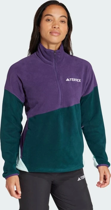 adidas Terrex Multi Climawarm Fleece Funktionsshirt langarm aurora plum/aurora ivy/semi flash aqua (Damen)