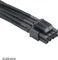 Akasa Flexa P8, 4/8-Pin ATX Verlängerungskabel, 400mm, sleeved schwarz Vorschaubild