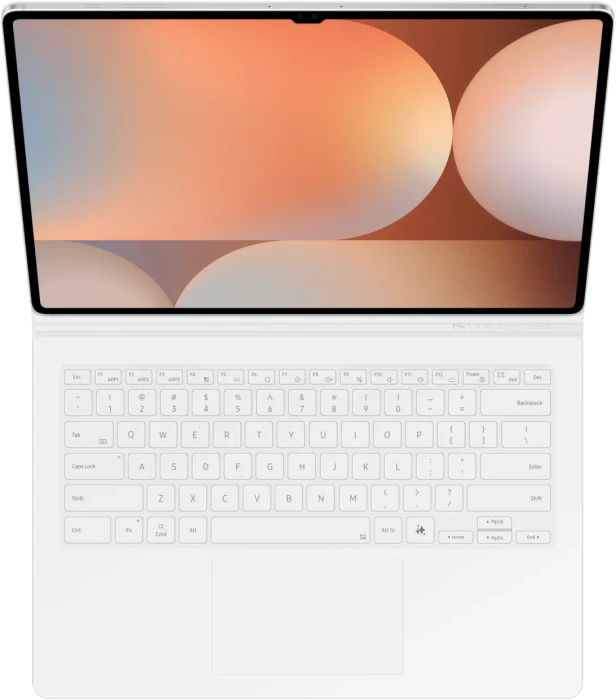 Samsung EF-DX925 Book Cover Keyboard mit AI-Taste für Galaxy Tab S9 Ultra / Tab S10 Ultra, weiß, DE