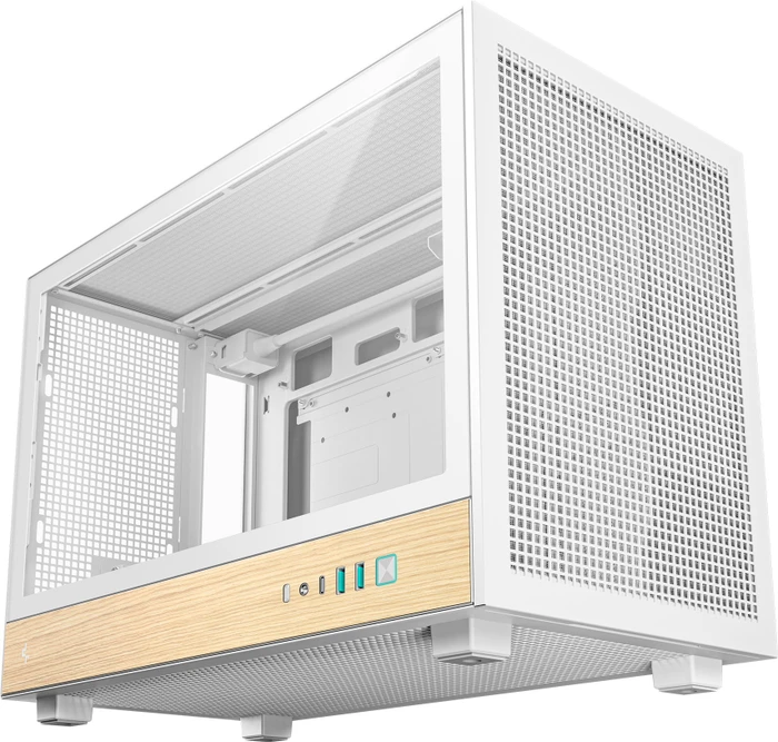 DeepCool CH260 WH Wood, weiß, Glasfenster