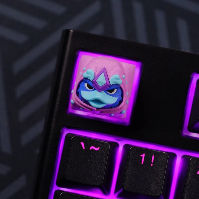 Ducky x Hot Keys Project Ducky League Keycap Super Hero - Aqua Duck, Kunstharz (Resin), blau/violett/rosa, 1 Taste