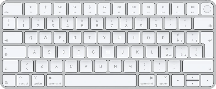Apple Magic Keyboard mit Touch ID für Mac mit Apple Chip (USB-C), weiß/silber, USB/Bluetooth, IT